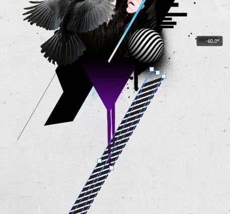 Gire o padrão em -60 graus.