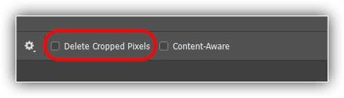 Deixe Excluir pixels recortados desativado.