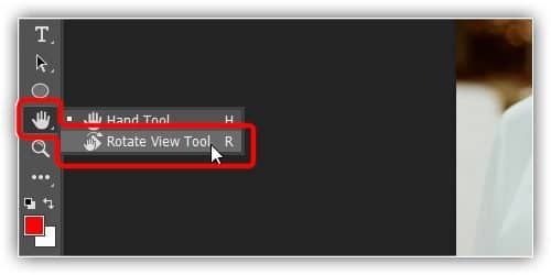a ferramenta Rotate View do Photoshop
