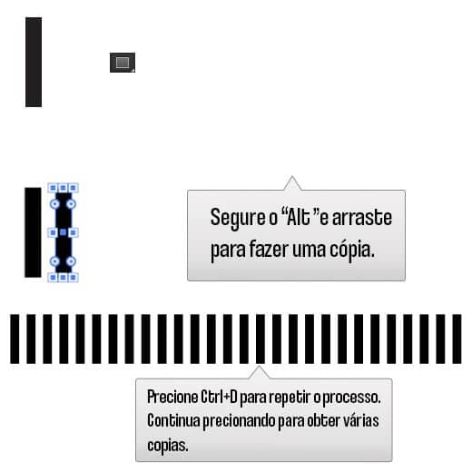 Volte para o Illustrator pela última vez. Crie o padrão na imagem a seguir.