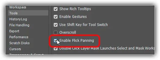 Certifique-se de que Ativar movimento panorâmico esteja ativado.