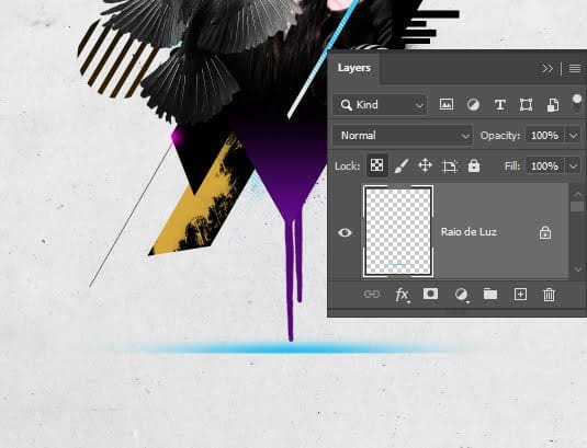 Bloqueie os pixels transparentes da camada.