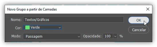 Nomeando o novo grupo de camadas.