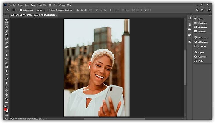 Girando a tela com a ferramenta Rotate View do Photoshop