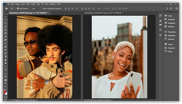 Uma segunda imagem aberta no Photoshop. Crédito da foto: Adobe Stock.