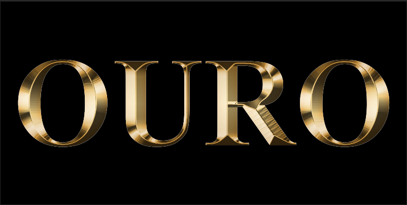 Efeito de texto dourado no Photoshop